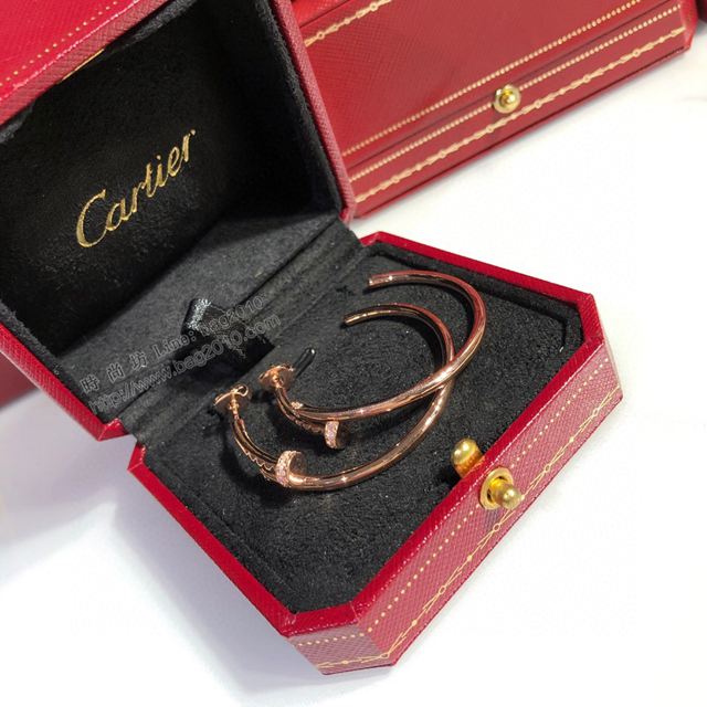 Cartier首飾 卡地亞經典釘子頭尾鑽耳環 JUSTE UN CLOU系列  zgk1383